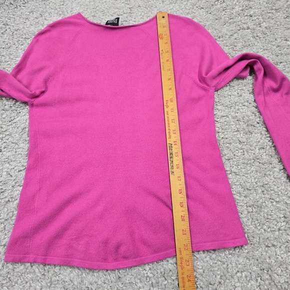 Vintage Eileen Fisher Sweater Womens Small Pink Long Sleeve Pullover Stretch - Picture 9 of 11